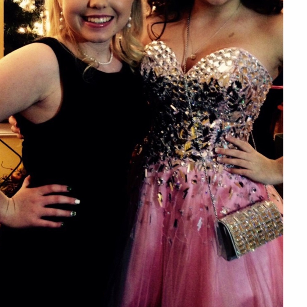 Clarisse 2391 Homecoming Sparkle Pink Dress - Picture 6 of 6